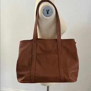 Brown Leather Tote Bag